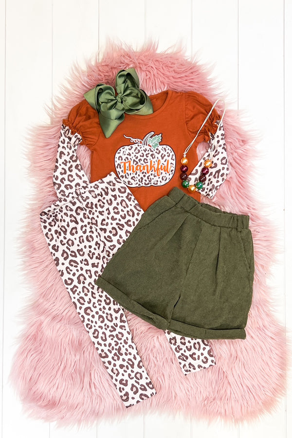 3pc Thankful Leopard Pant Set