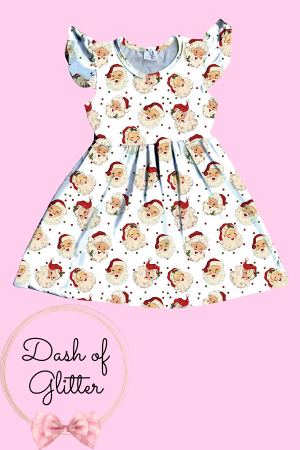 White Polka Dot Santa Dress