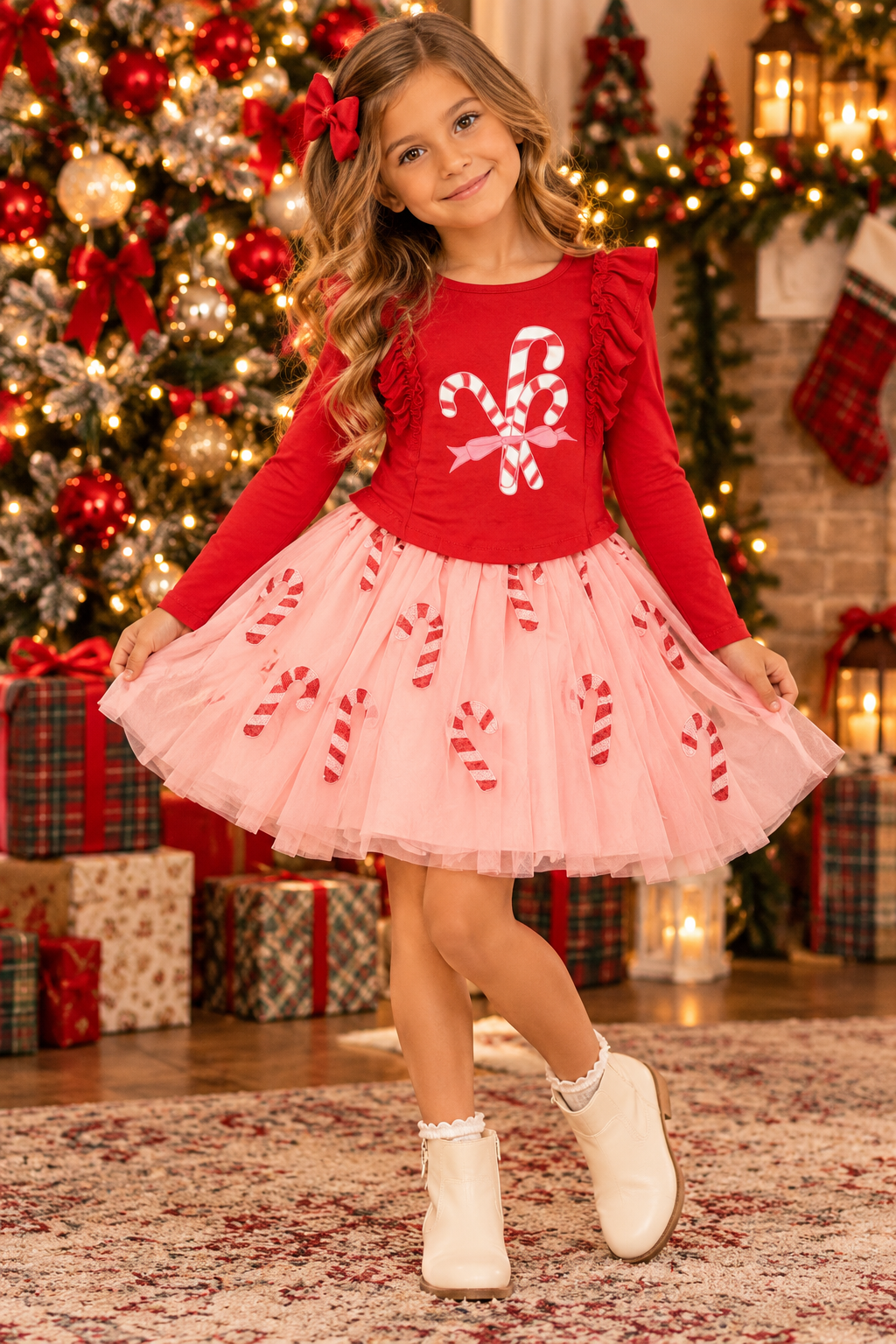 Candy Cane Skirt Set