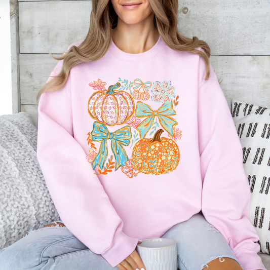 Adult-Fall Fun Collage Sweatshirt