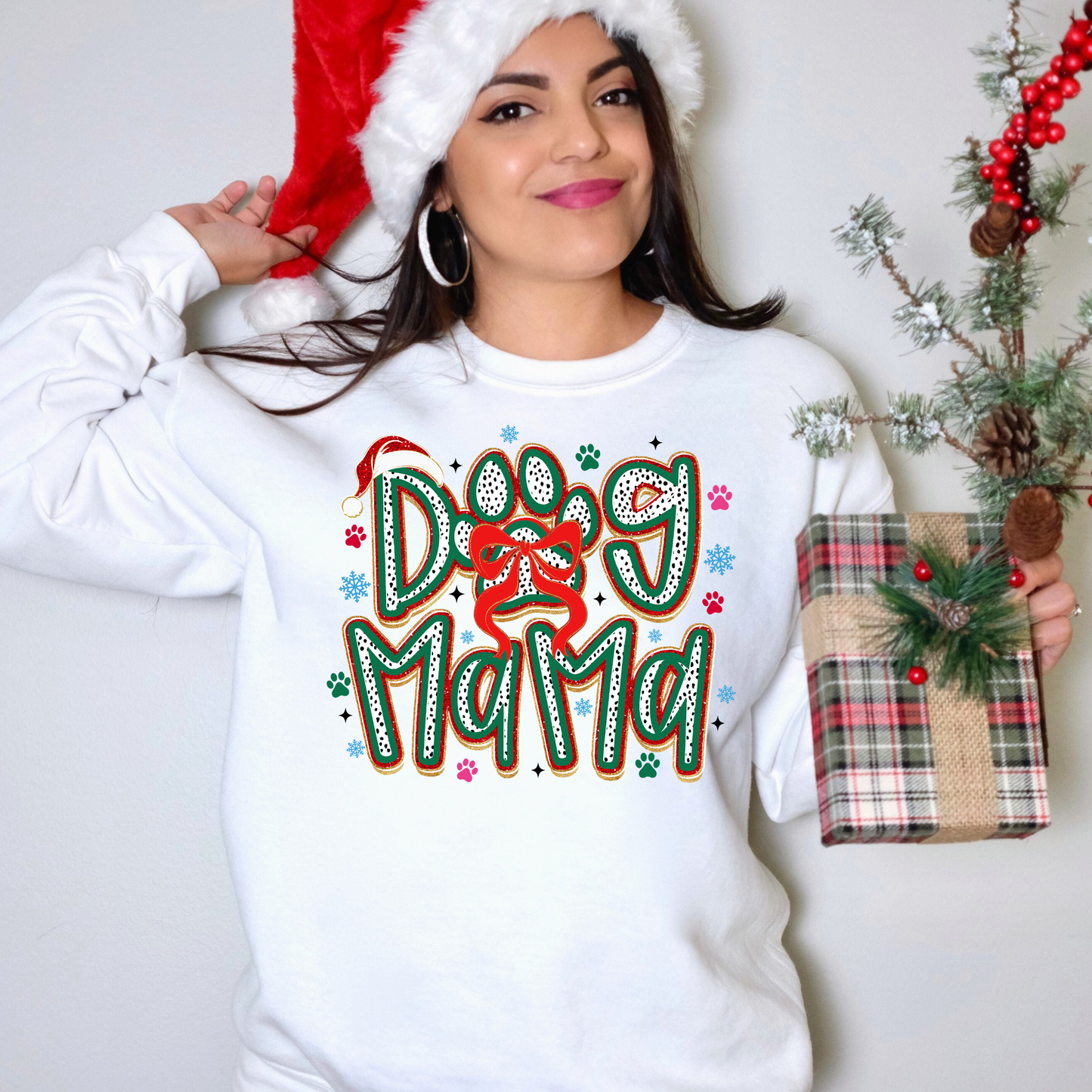 Adult- Holiday Dog Mama Sweatshirt