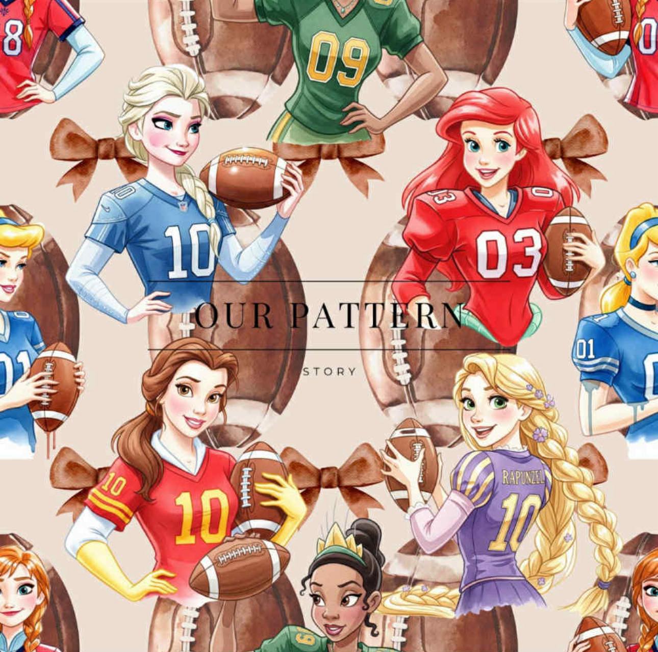 Flutter Sleeve-Football Princesses