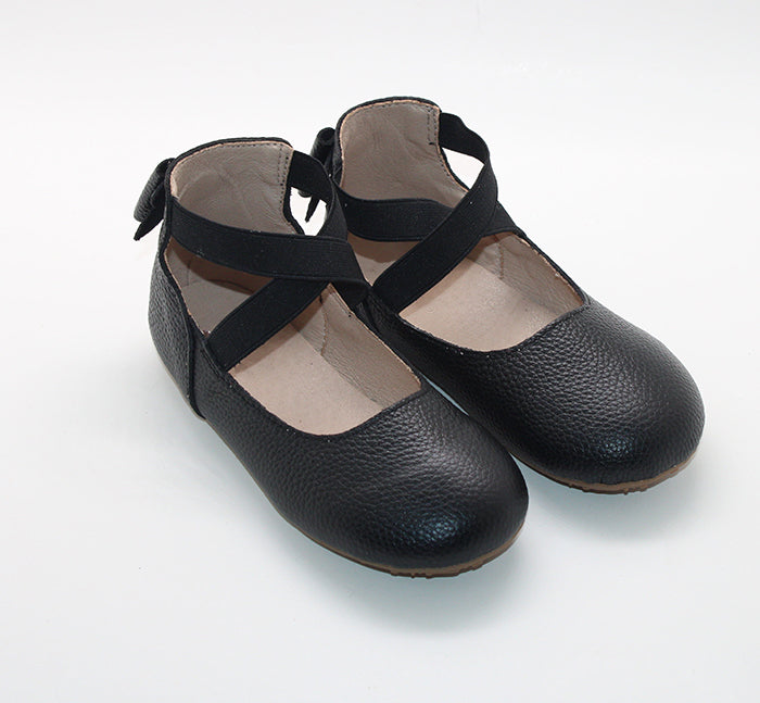 Black Bow Back Ballerinas