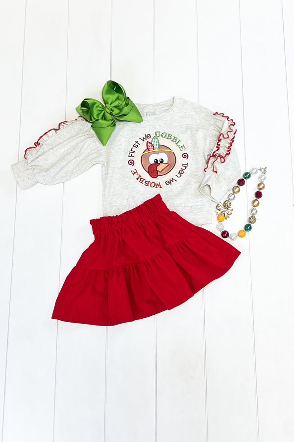 First We Gobble Skirt Set