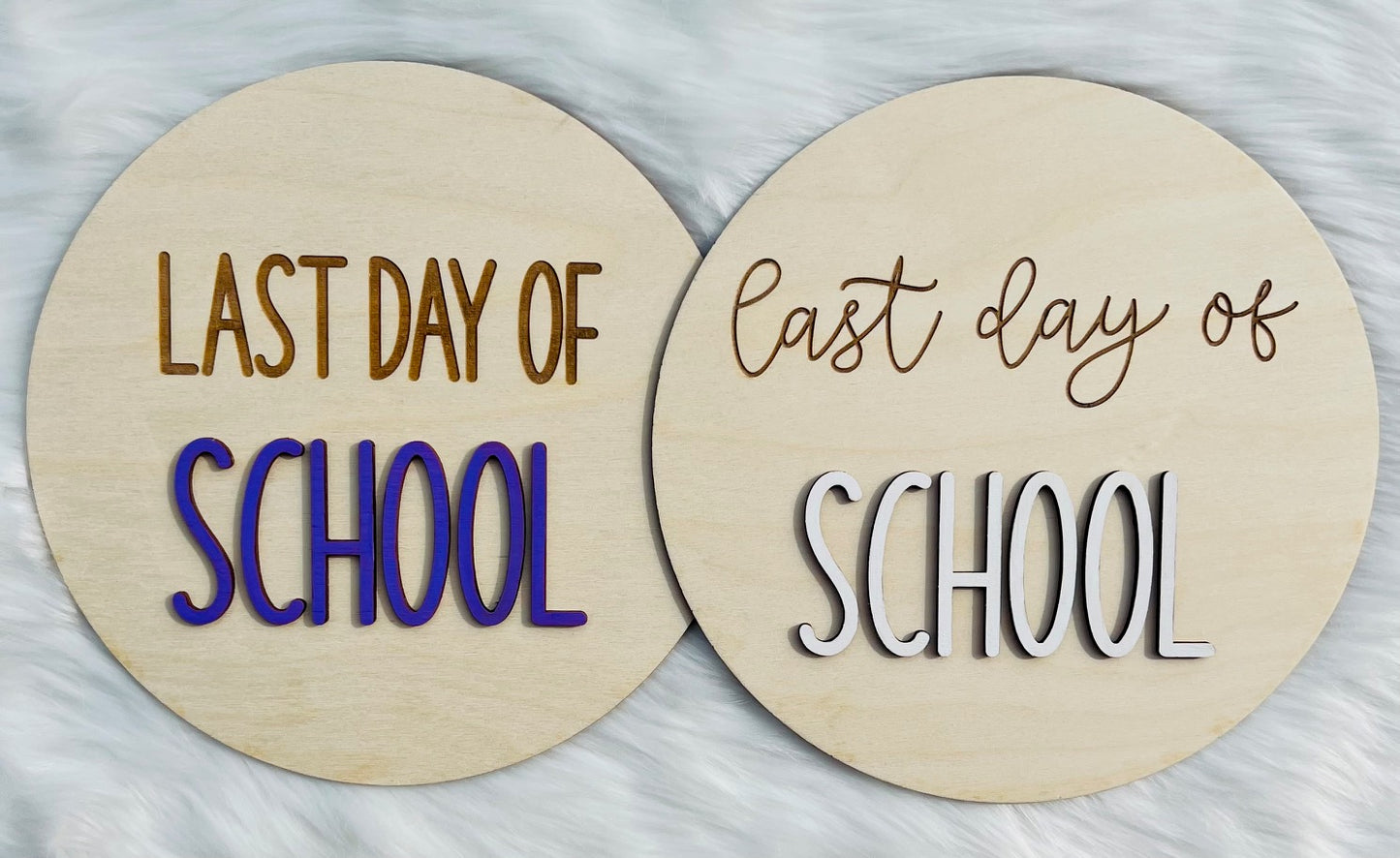 Reversible First Day & Last Day of School Signs-PICK YOUR COLOR & FONT