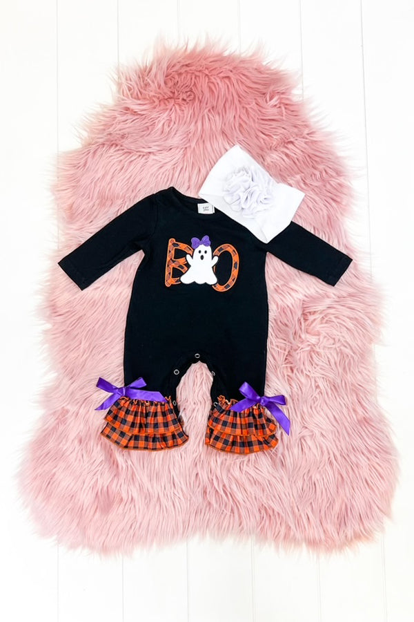 Gingham Boo Romper