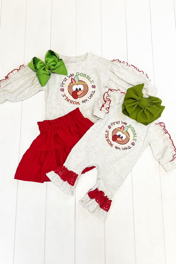 First We Gobble Romper