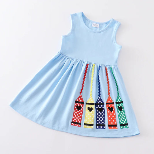 Light Blue Crayon Dress