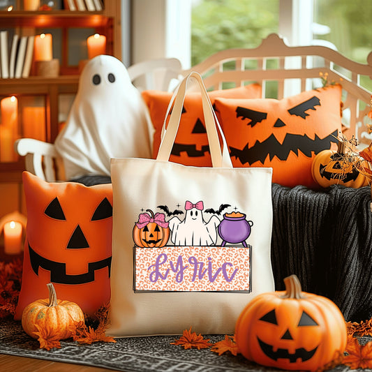 TREAT BAG- PUMPKIN & GHOST-LEAVE NAME IN NOTES