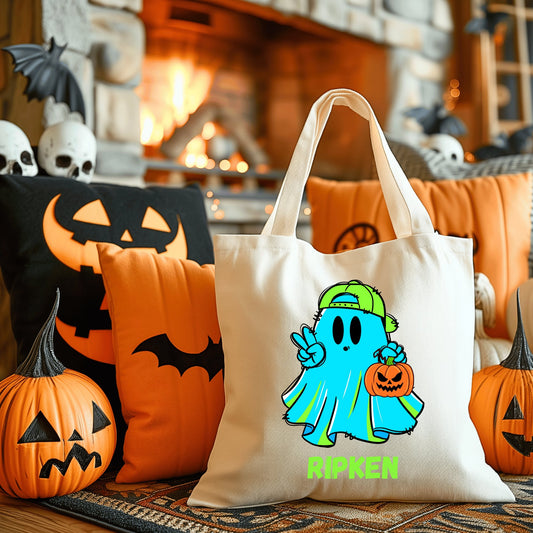 TREAT BAG- BLUE GHOST-LEAVE NAME IN NOTES