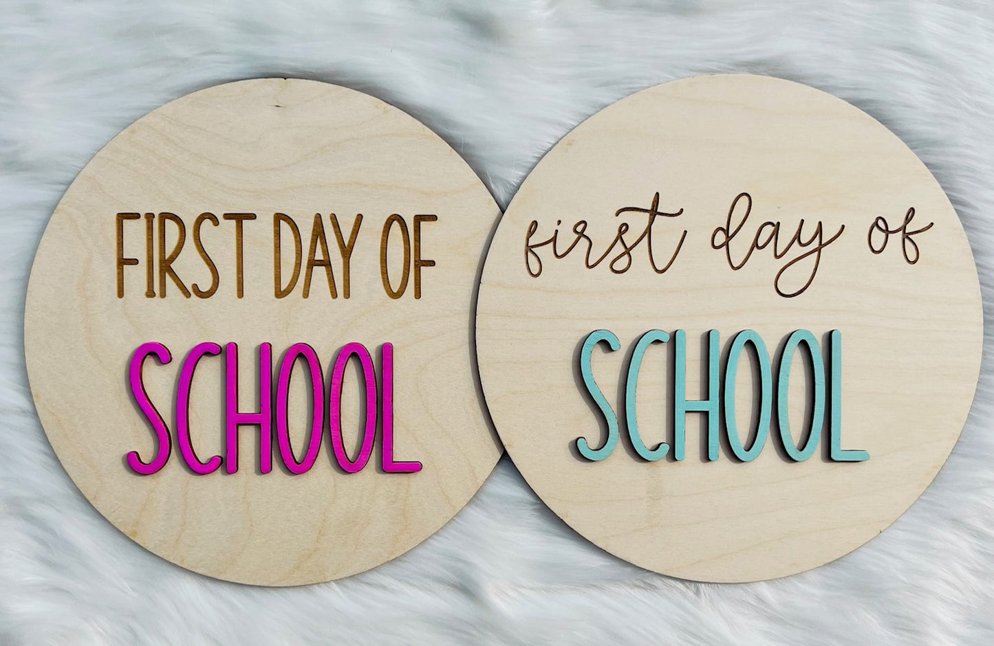 Reversible First Day & Last Day of School Signs-PICK YOUR COLOR & FONT