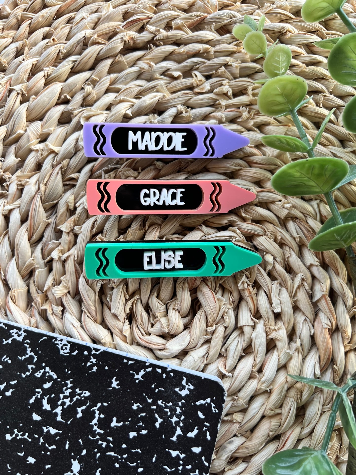 Crayon Name Clip