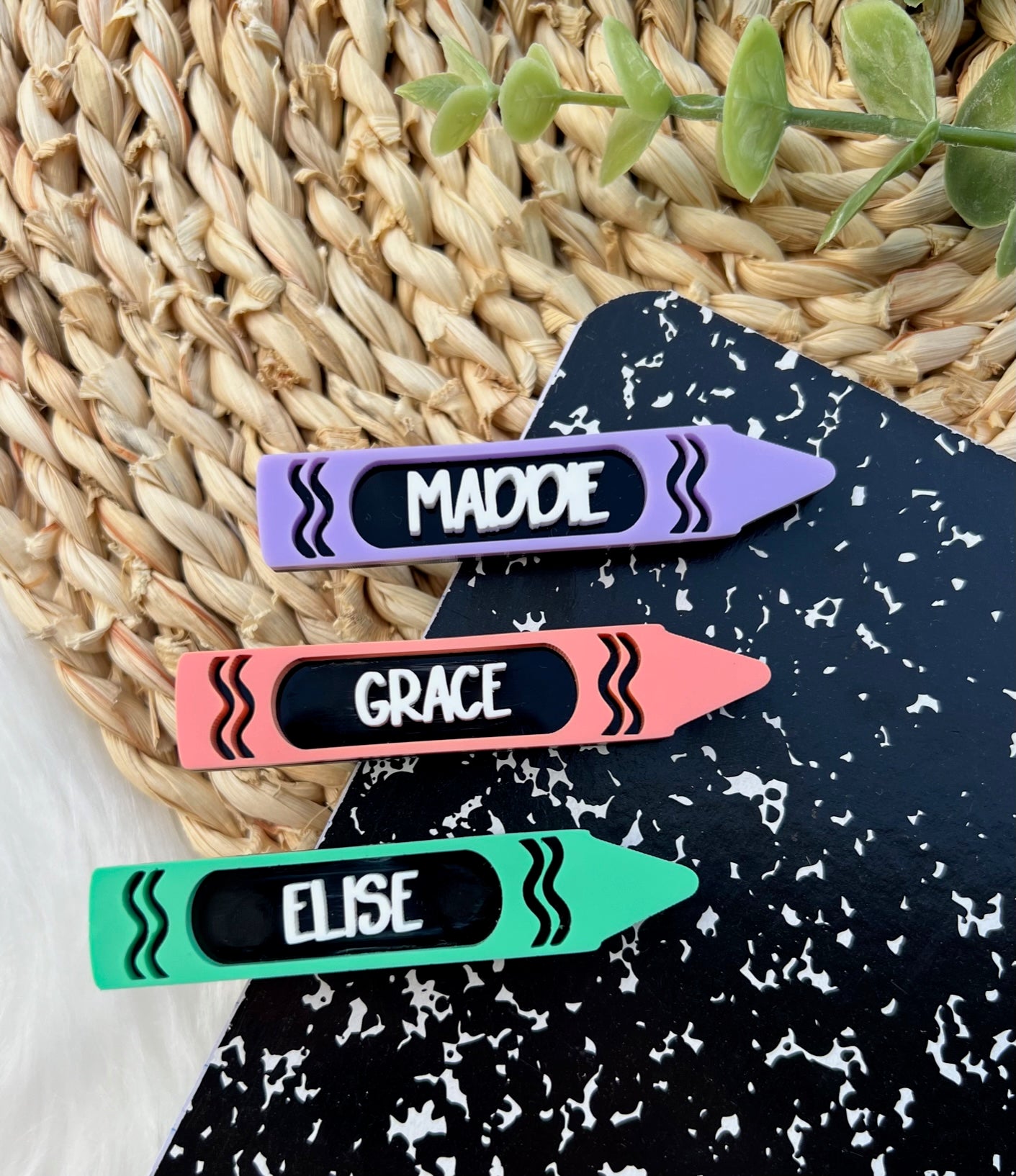 Crayon Name Clip