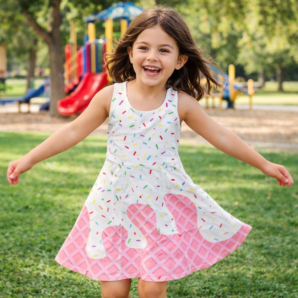 Athletic Ice Cream Sprinkle Dress