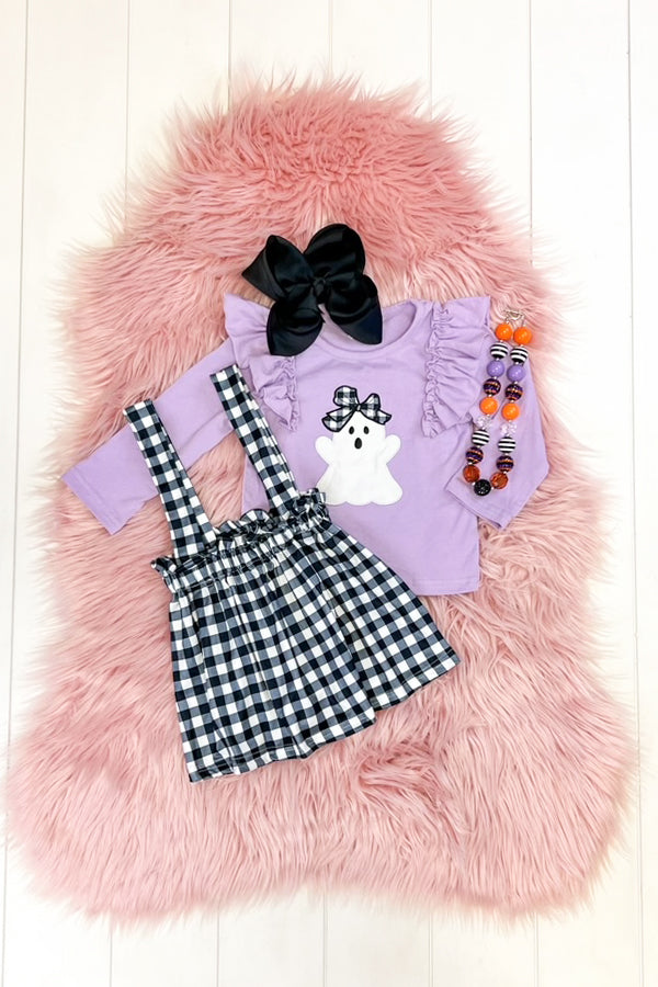 Lavender Ghost Suspender Skirt Set