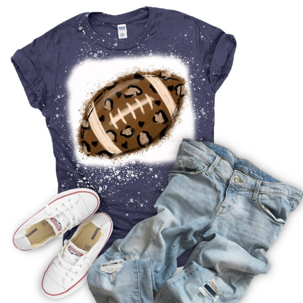 Leopard Football Shirt-MANY COLORS