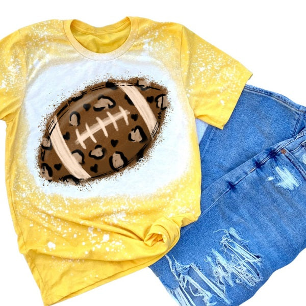 Leopard Football Shirt-MANY COLORS