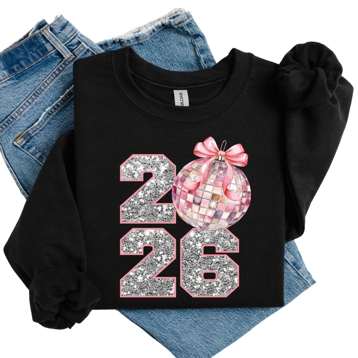 Adult-New Year Glitter Sweatshirt