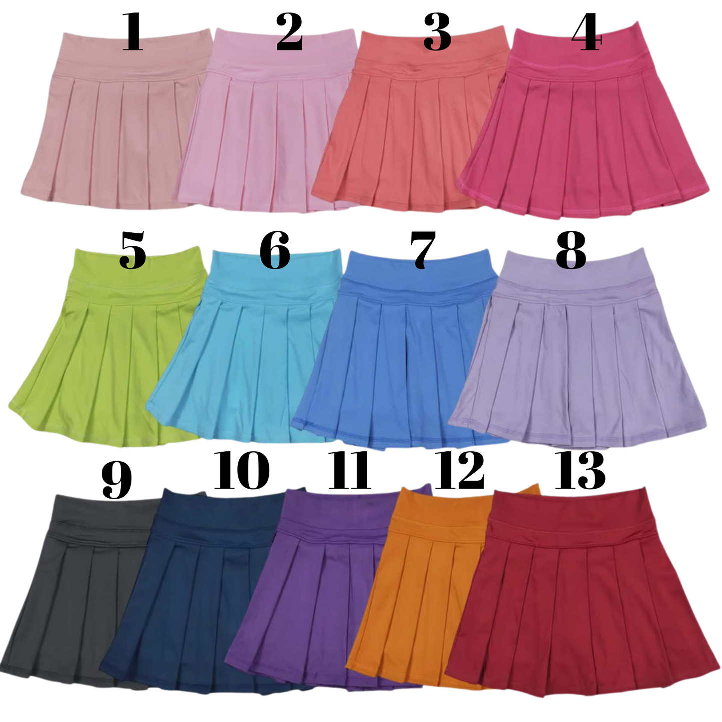 Pleated Active Skirts ( built in shorts)
