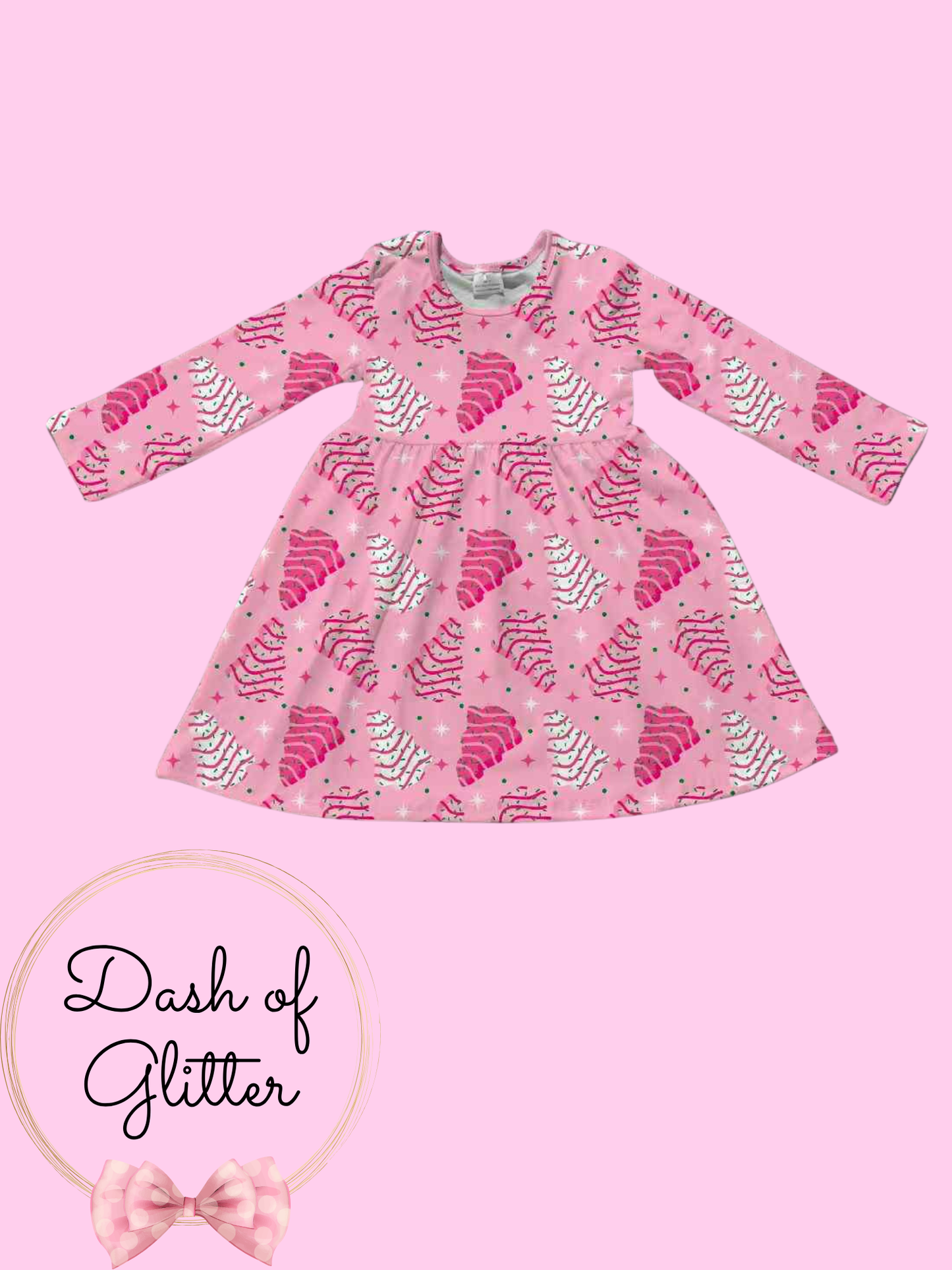 Pink & White Christmas Cake Dress