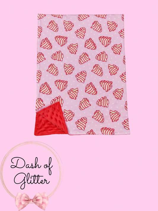 Pink Tree Cakes Minky Blanket