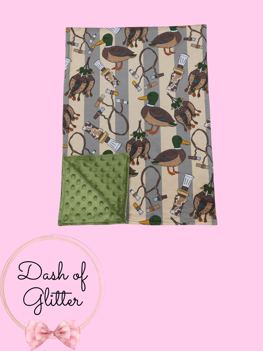 Stripe Duck Minky Blanket