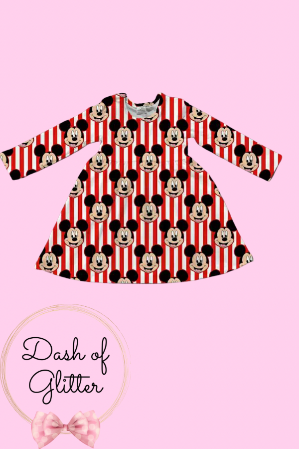 Red Stripe Mouse dress