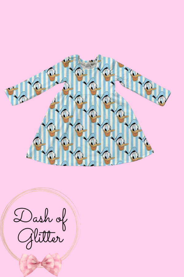 Blue Stripe Duck Dress