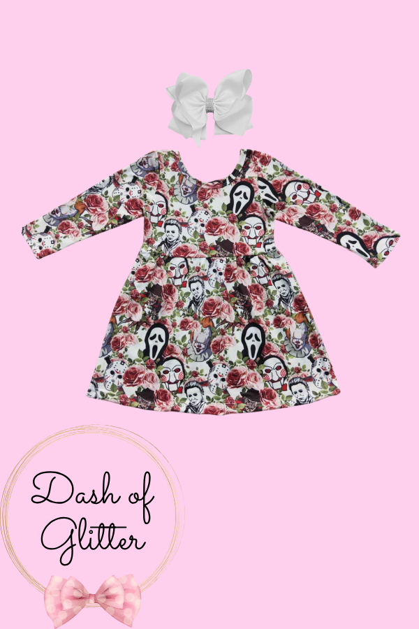 Floral Scary Friends Dress