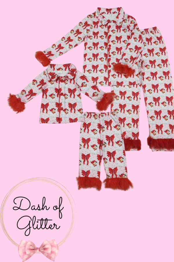 Mom & Me- Red Bow PJs