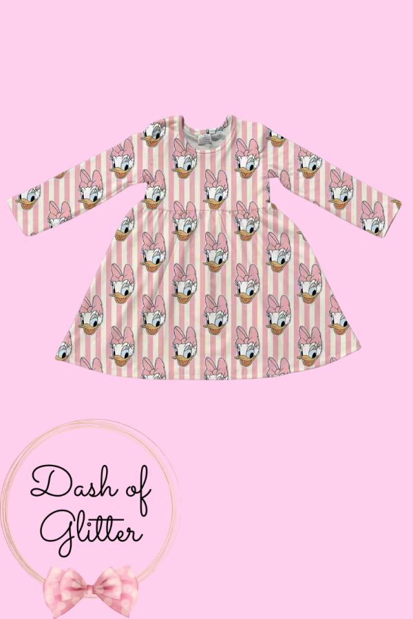 Pink Stripe Duck Dress