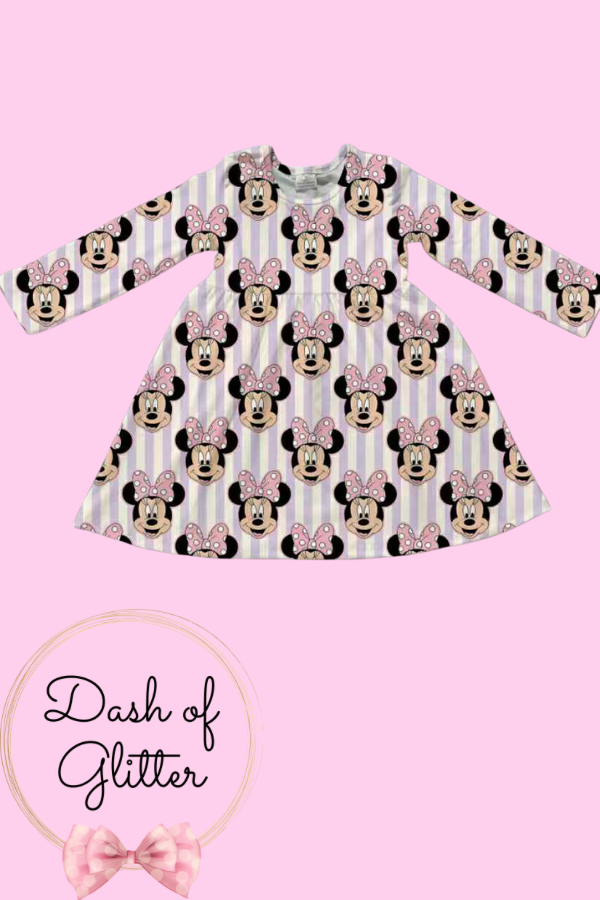 Pink Stripe Mouse Dress