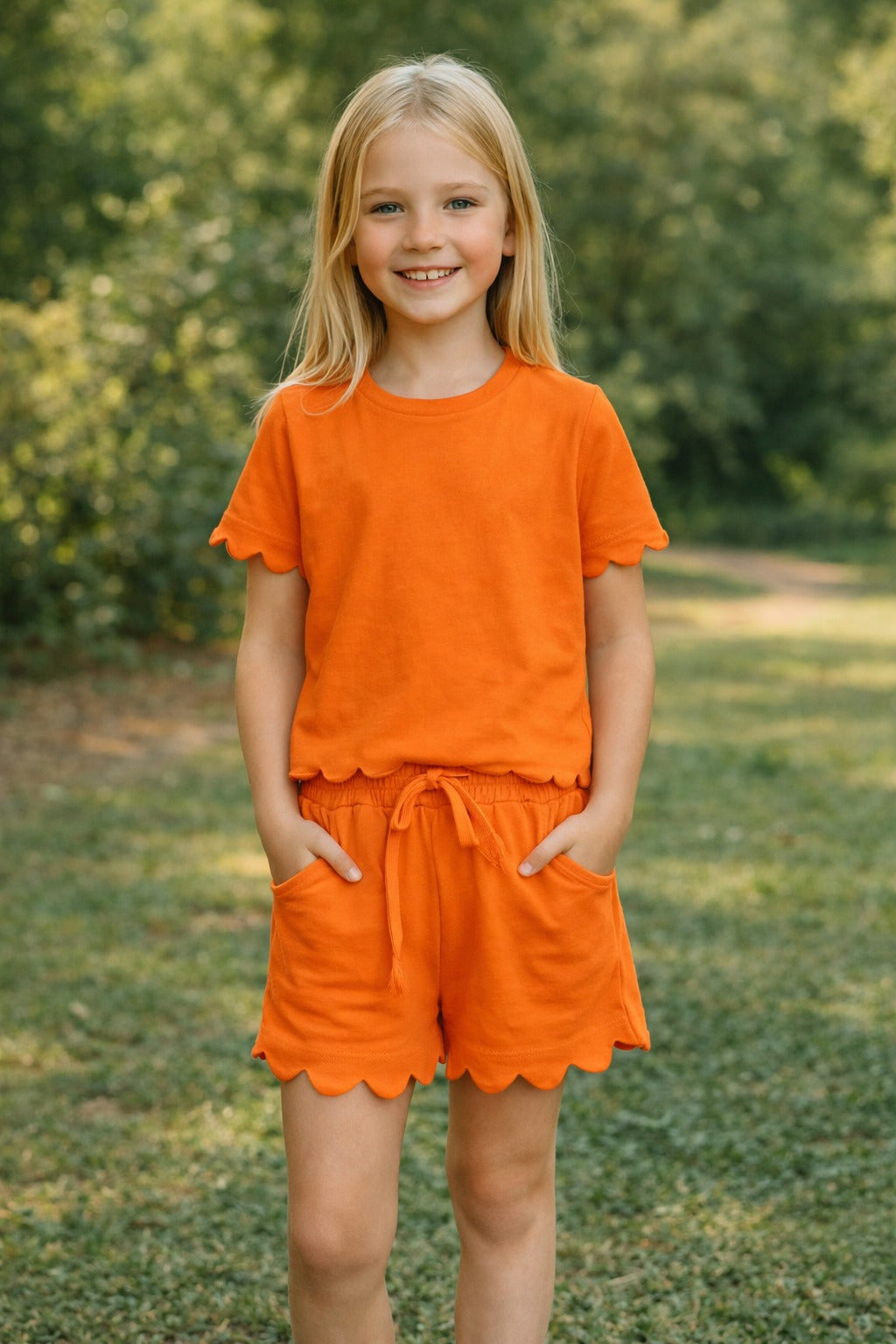Orange Scallop Lounge Set