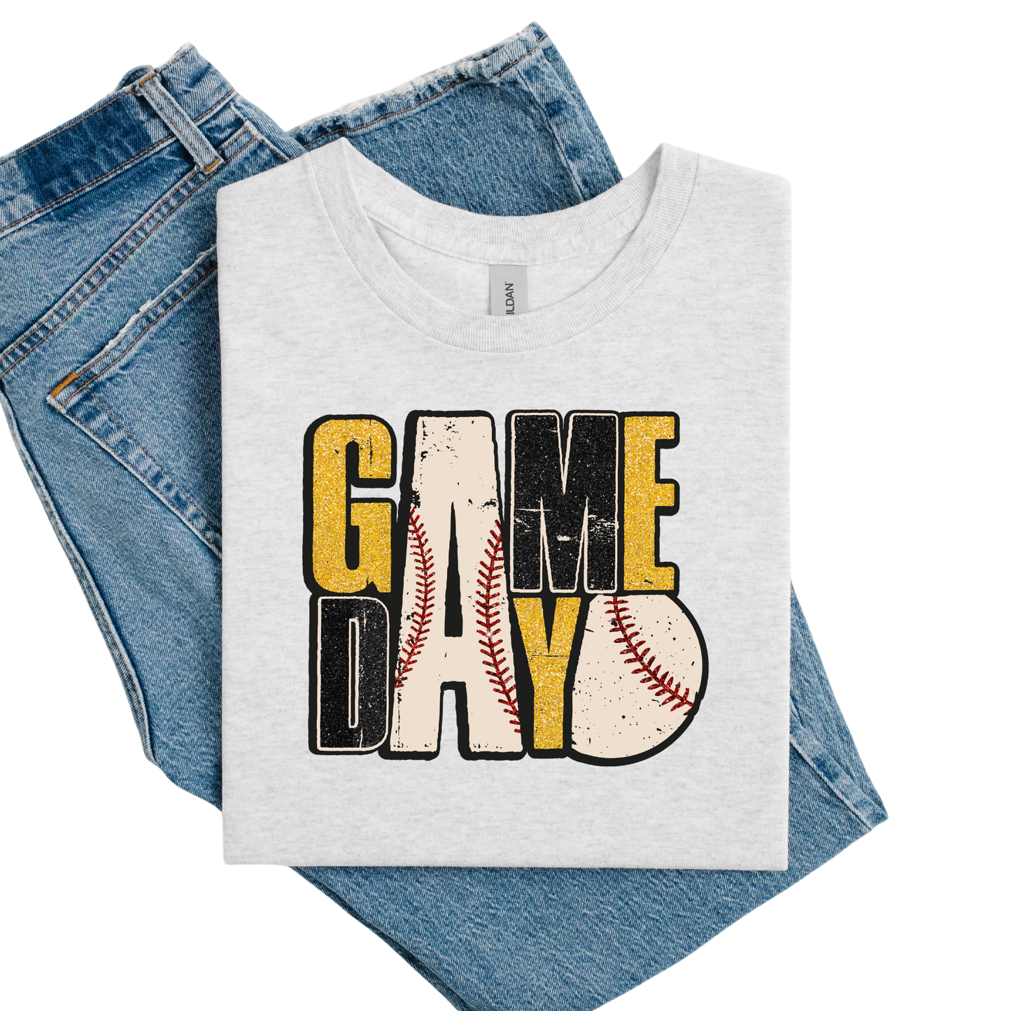 Yellow & Black Baseball Game Day