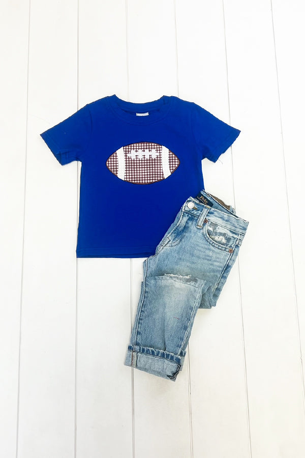 Royal Blue Football Shirt- CAN PICK COLOR OF NAME