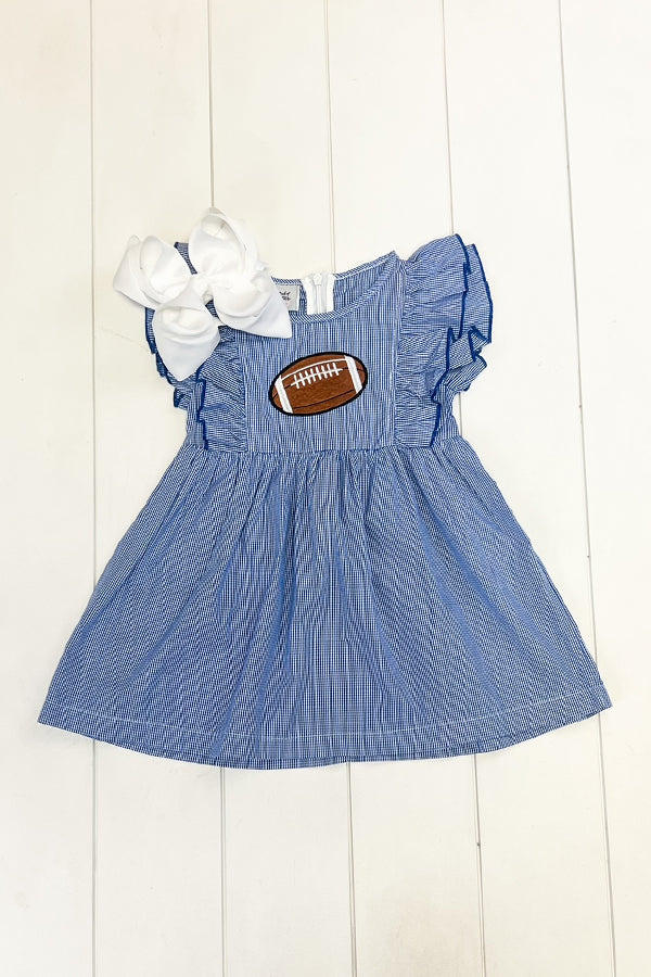 Royal Blue Gingham Football Dress