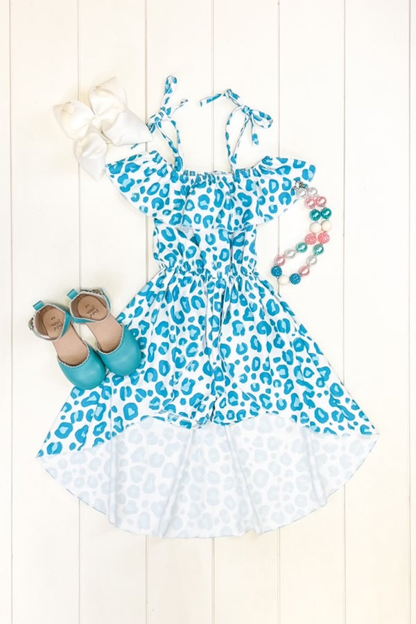 Turquoise Leopard Romper