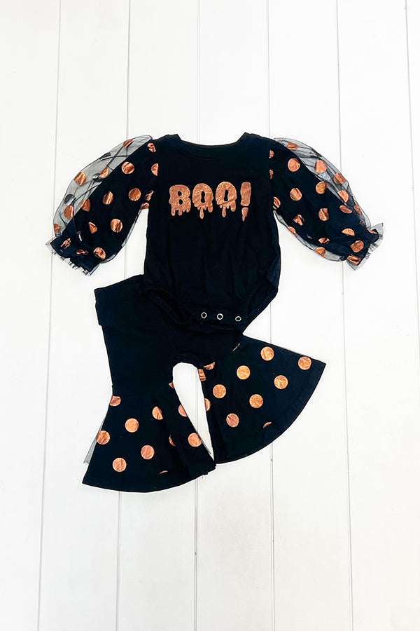 Orange & Black Boo Infant Set