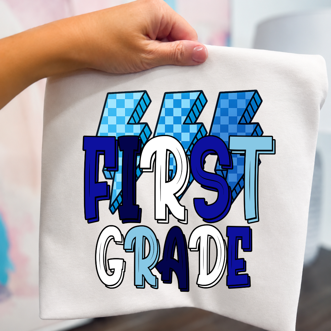 GRADE LEVEL- BLUE CHECKERED BOLT - LEAVE GRADE IN NOTES! (Copy)