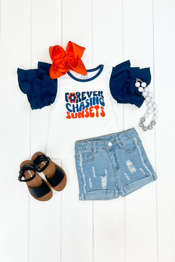 Forever Chasing Sunsets Denim Short Set