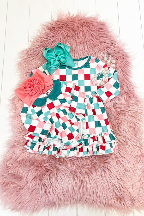Holiday Checkered Dress