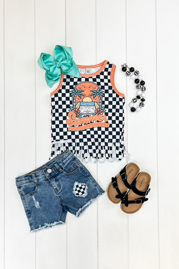 Checkered Summer Short Set