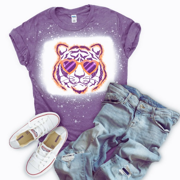 Preppy Purple & Orange Tiger-2 colors