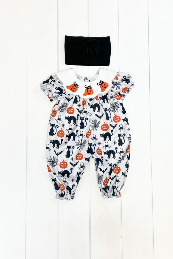 Gray Halloween Romper