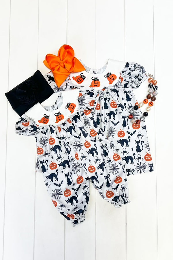 Gray Halloween Romper