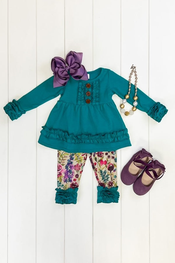 Jade Floral Icing Pant Set
