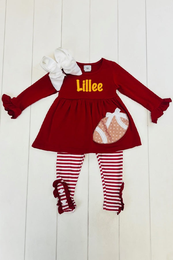 Maroon Football Pant Set- CAN PICK NAME COLOR