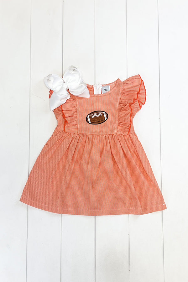 Orange Gingham Football Dress