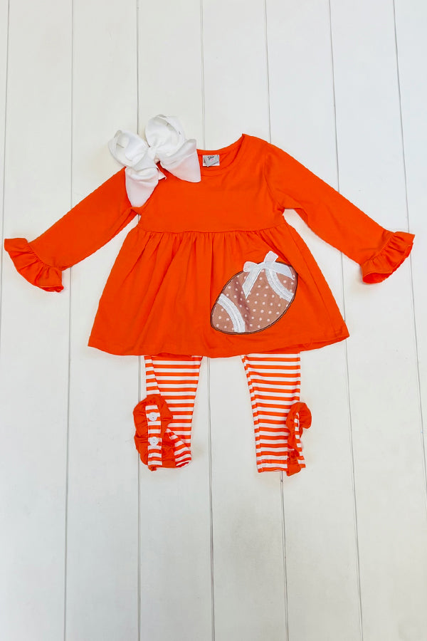 Orange Football Pant Set-CAN PICK COLOR OF NAME
