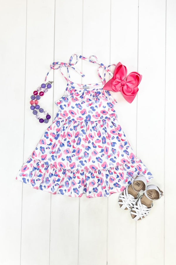 Pink & Purple Leopard Dress